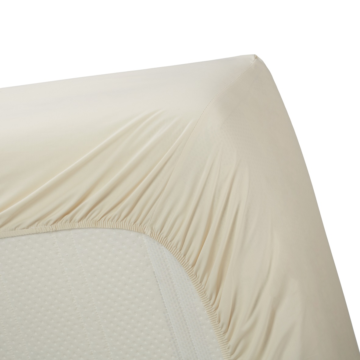 percale natural hoek Hoeslaken matras percale white