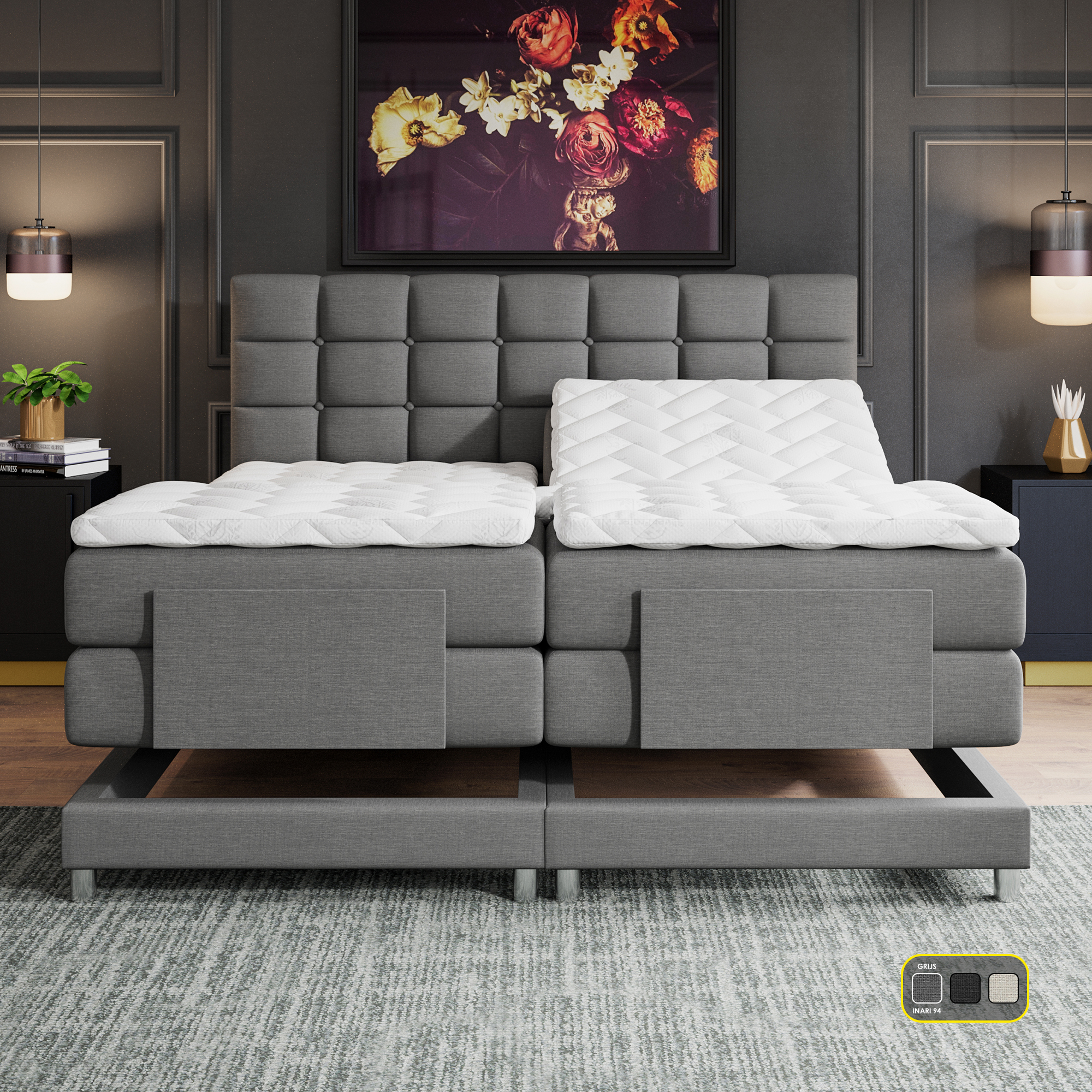 Elektro-4000-11.-Boxspring-Opbergledikant-1-persoonsbed-Ledikant-Matras--Bed