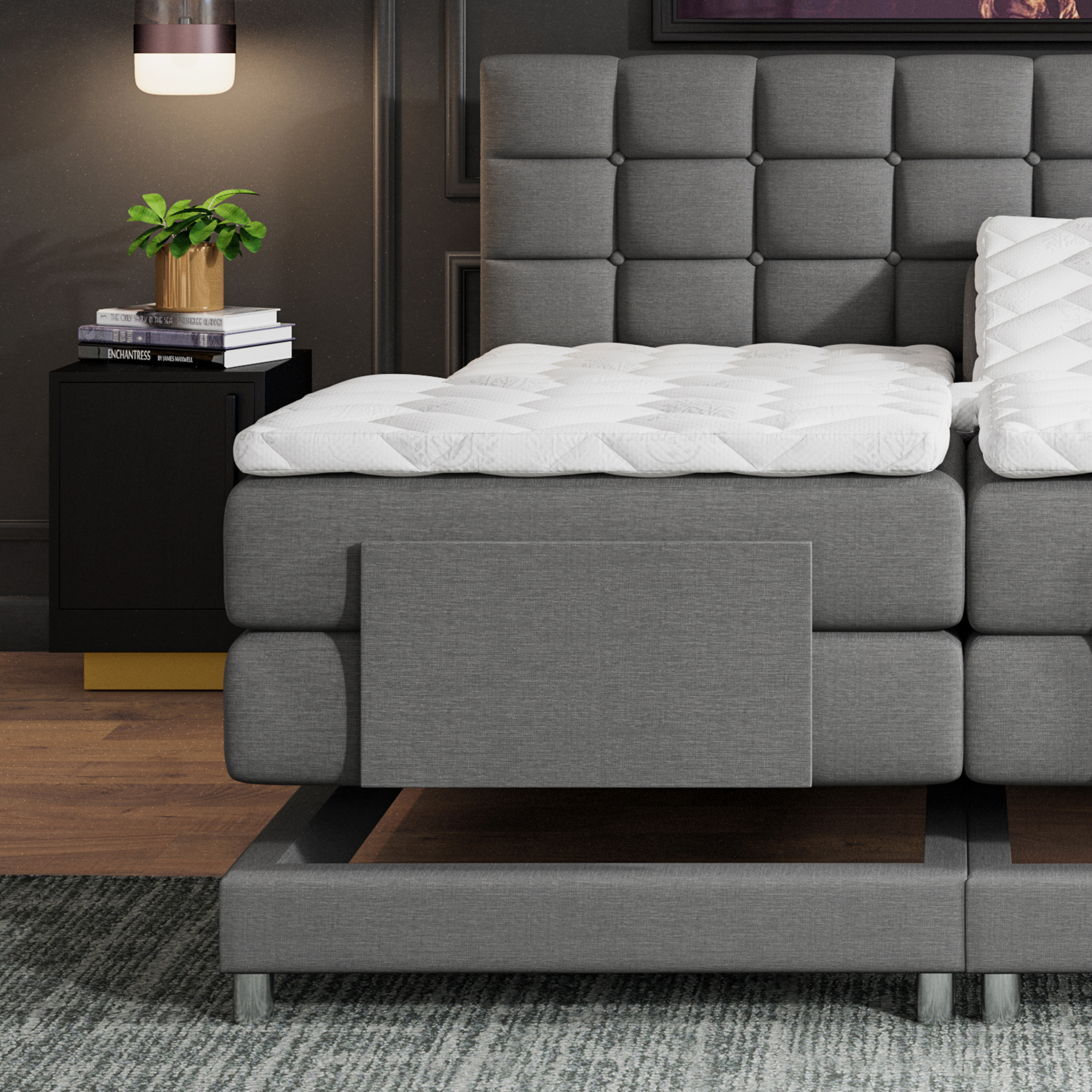 Elektro-4000-12-Boxspring-Opbergledikant-1-persoonsbed-Ledikant-Matras--Bed