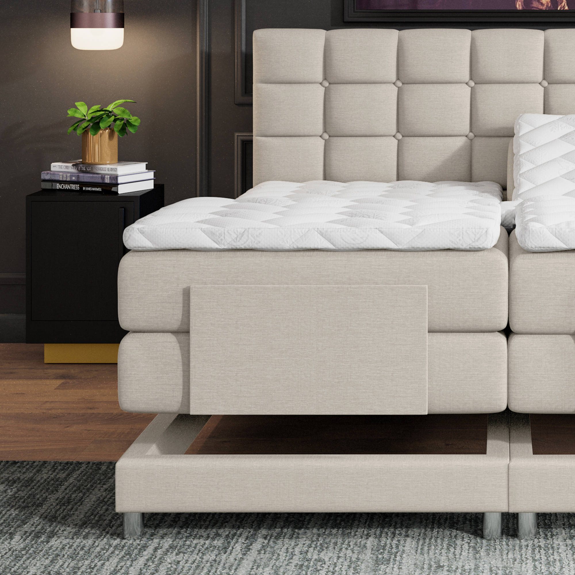 Elektro-4000-2-Boxspring-Opbergledikant-1-persoonsbed-Ledikant-Matras--Bed