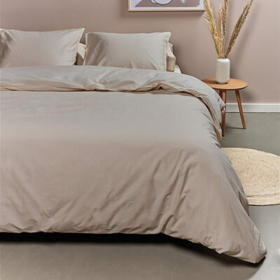 Dekbedovertrek Katoen - Taupe