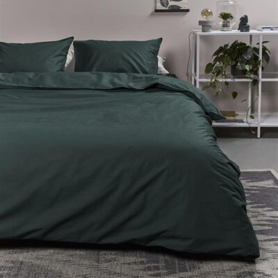 Dekbedovertrek Katoen Donker groen