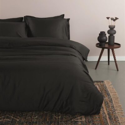 Dekbedovertrek Katoen Satijn Zwart